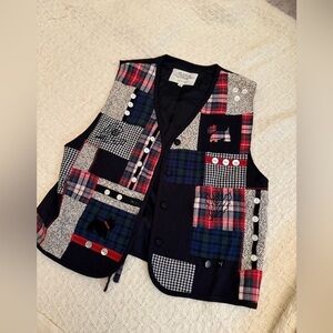 Vintage Susan Bristol hand knit Scotty dog vest